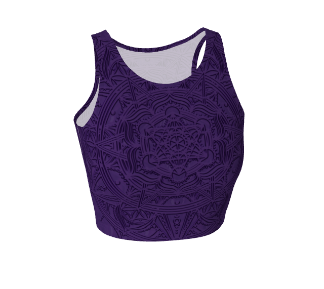 Mercury Metatron Mandala Crop Top