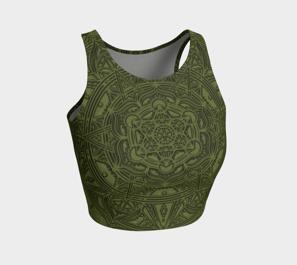 Mercury Metatron Mandala Crop Top