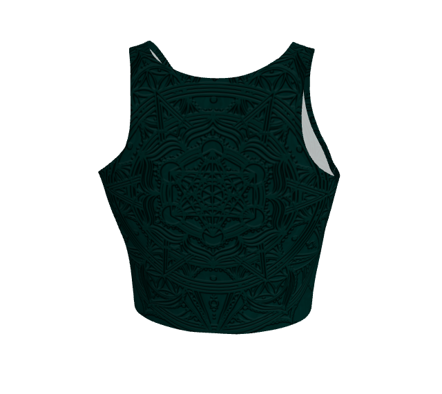 Mercury Metatron Mandala Crop Top