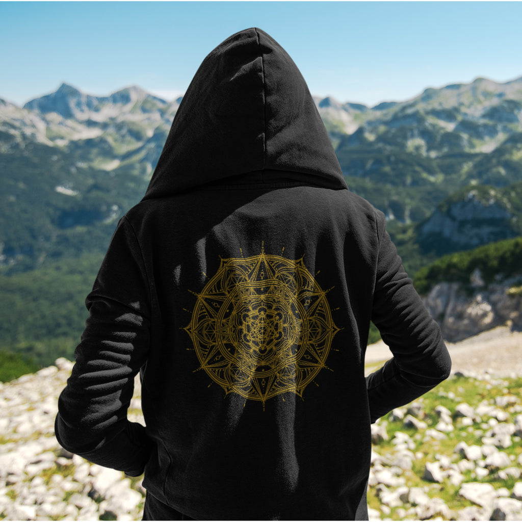 Mercury Metatron Mandala Eco Zip Hoodie