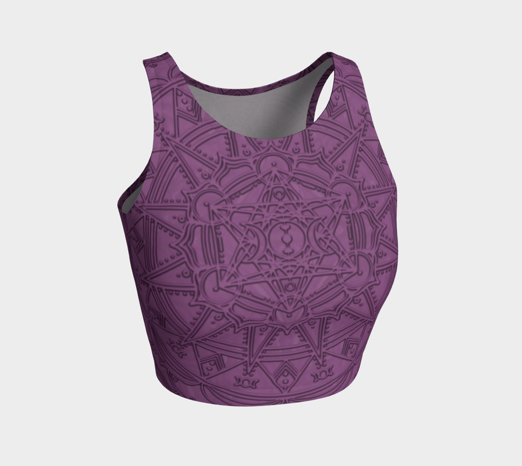 Metatron Moon Mandala Crop Top