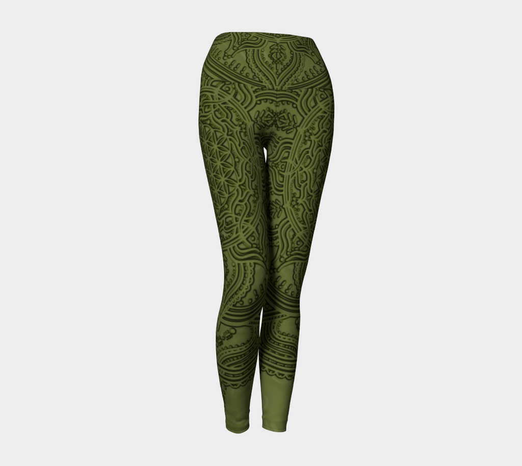 Sun Flower of Life Mandala Yoga Pants