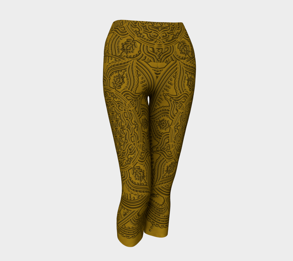 Sun Flower of Life Mandala Capris