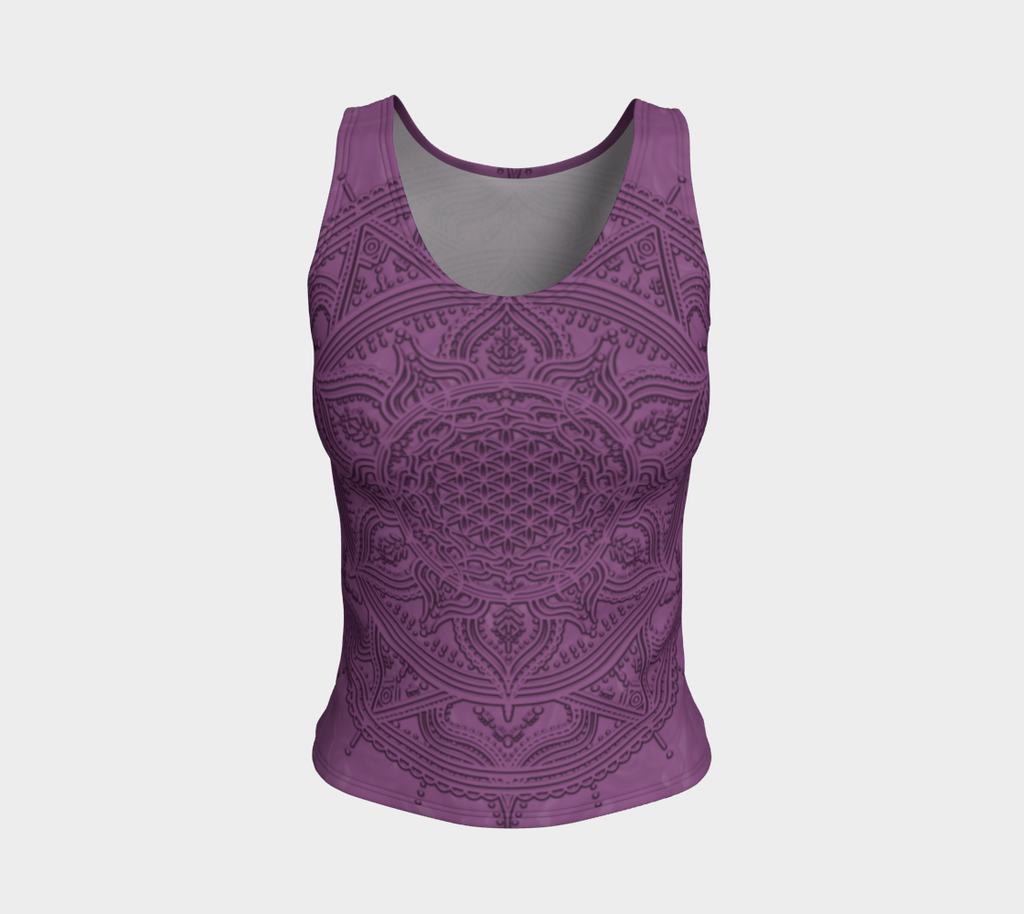 Sun Flower of Life Mandala Tank Top