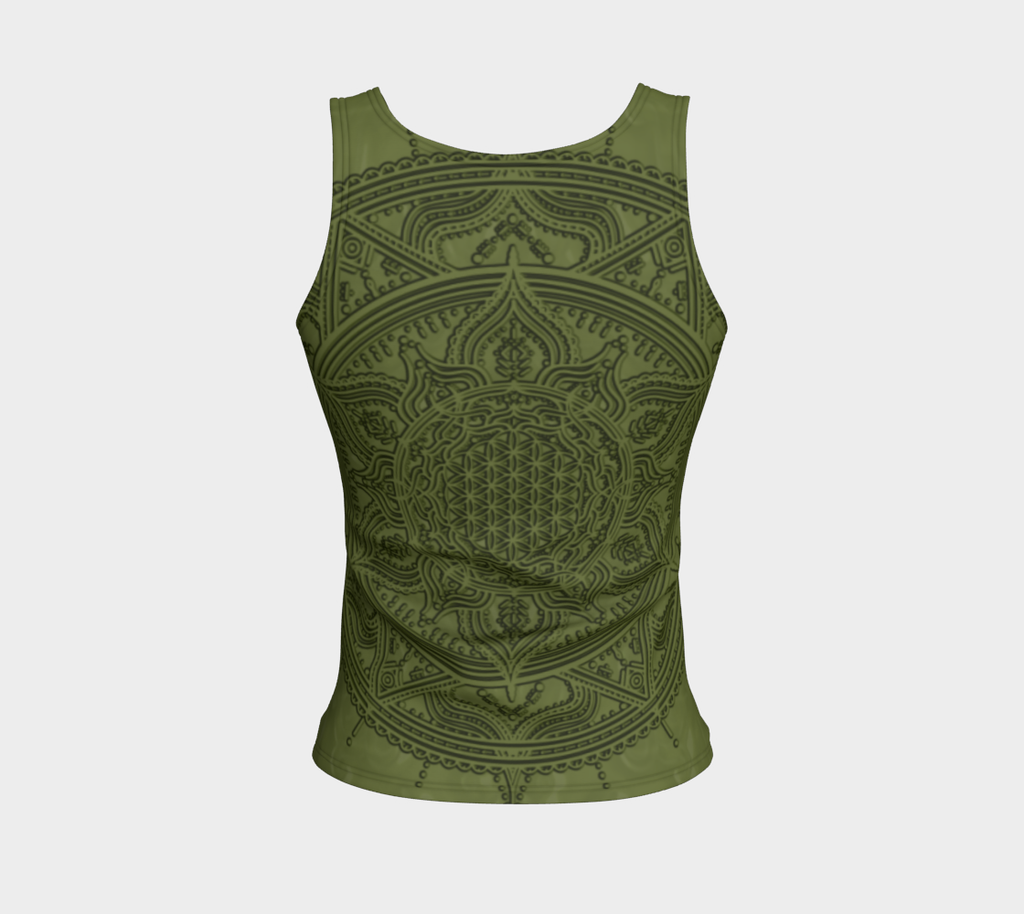 Sun Flower of Life Mandala Tank Top