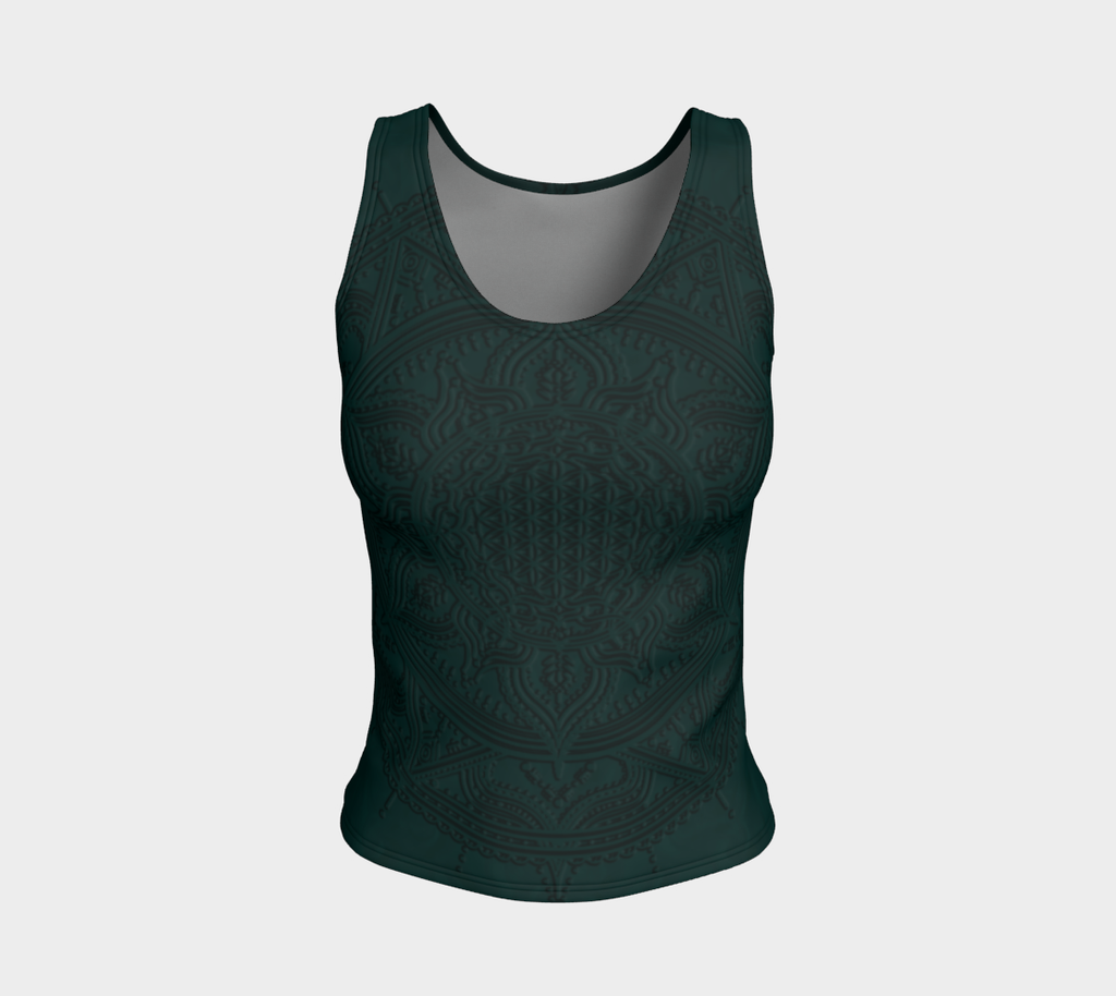 Sun Flower of Life Mandala Tank Top