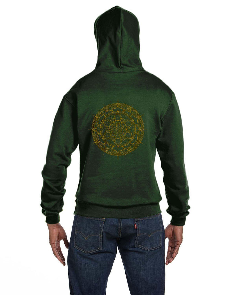 Sun Flower of Life Mandala Universal Eco Pullover Hoodie