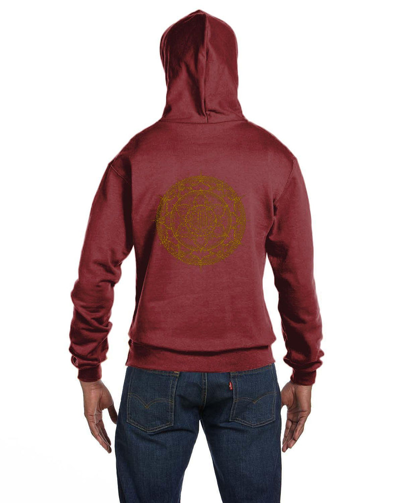 Sun Flower of Life Mandala Universal Eco Pullover Hoodie