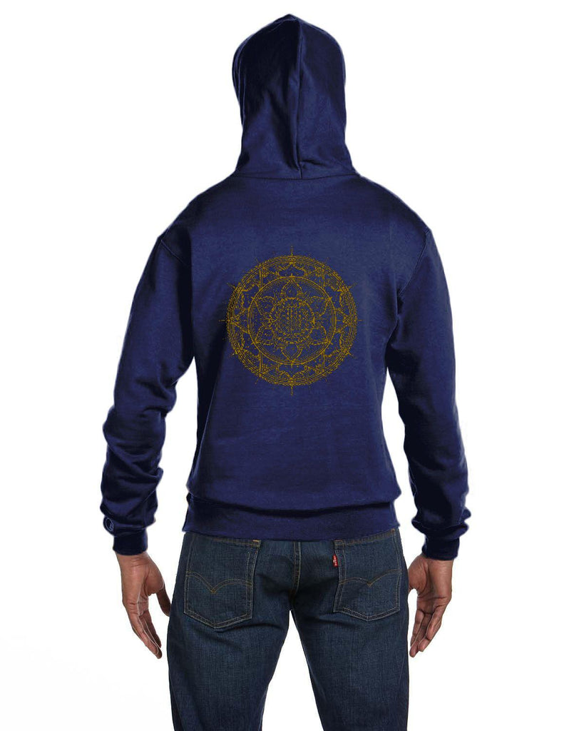 Sun Flower of Life Mandala Universal Eco Pullover Hoodie