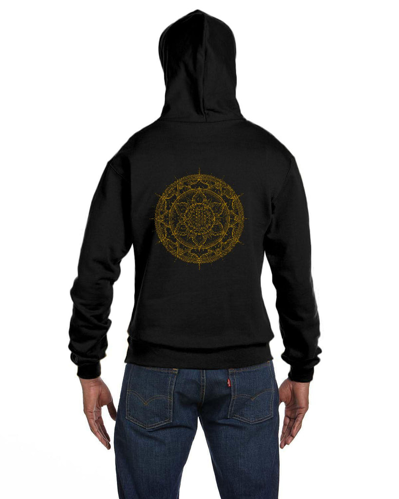 Sun Flower of Life Mandala Universal Eco Pullover Hoodie